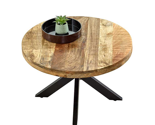 Sutton Solid Wood Coffee Table With Metal Spider Legs