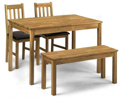 Cacey Dining Set 2 Chairs & Bench