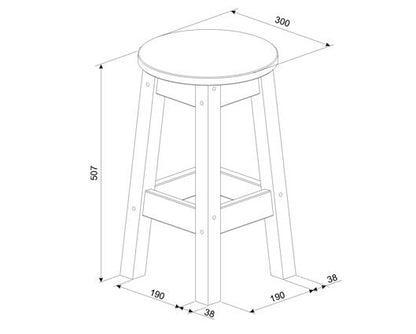 Low breakfast stools (pair)