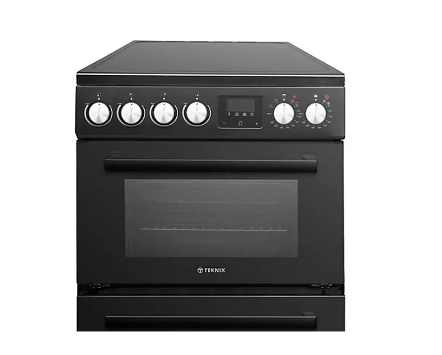 Teknix TKED54B 50cm Twin Cavity Electric Cooker with Ceramic Hob