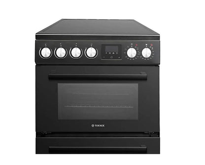 Teknix TKED54B 50cm Twin Cavity Electric Cooker with Ceramic Hob