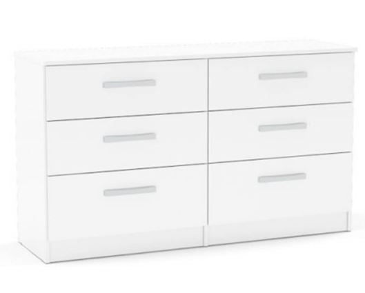 Larz 6 Drawer Chest - White