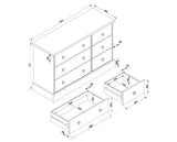 Cotswold 3+3 drawer wide chest