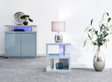 Arctic High Gloss LED Side Table-Grey
