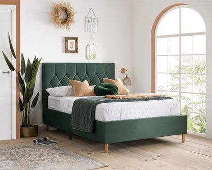 Loxley Small Double Bed - Green