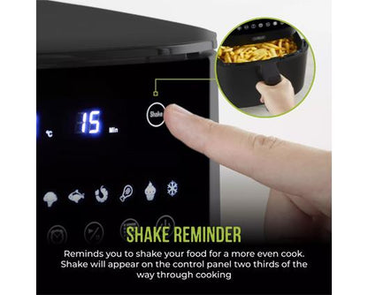 Vortx 7.2L Digital Air Fryer 1650W and Tower Single Basket Air Fryer Cookbook