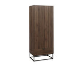 Hermione 2 Door 1 Drawer Wardrobe - Walnut