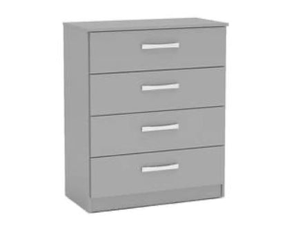 Larz 4 Drawer Chest - Grey