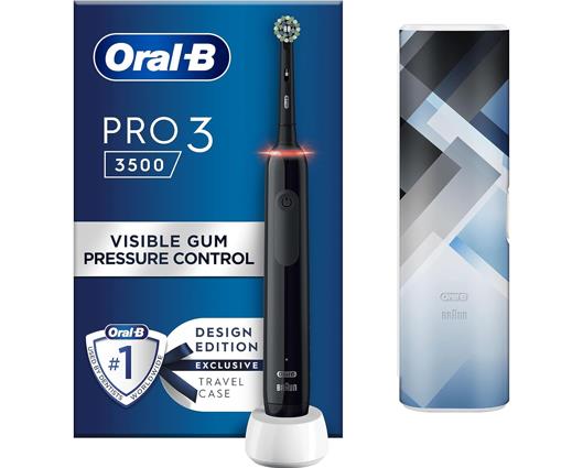 Oral-B Pro 3 Electric Toothbrush with Travel Case - Black