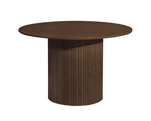 Axel Round Fluted Dining Table - Walnut