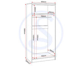 MALVERN 2 DOOR WARDROBE - SONOMA OAK EFFECT