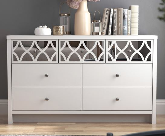 Arlo 3+4 Drawer Chest- White