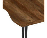QUEBEC WAVE & AVERY DINING SET (X4 CHAIRS) - MEDIUM OAK EFFECT/EMERALD GREEN VELVET