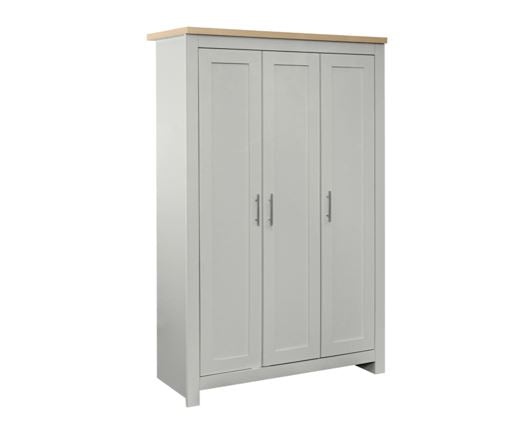 Harper 3 Door Wardrobe - Grey
