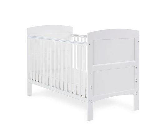 Grady Cot Bed + Foam Mattress - White