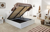 Como King Wooden Ottoman - White