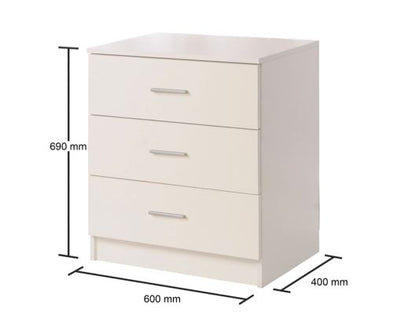 Original 3 Drawer Chest-White