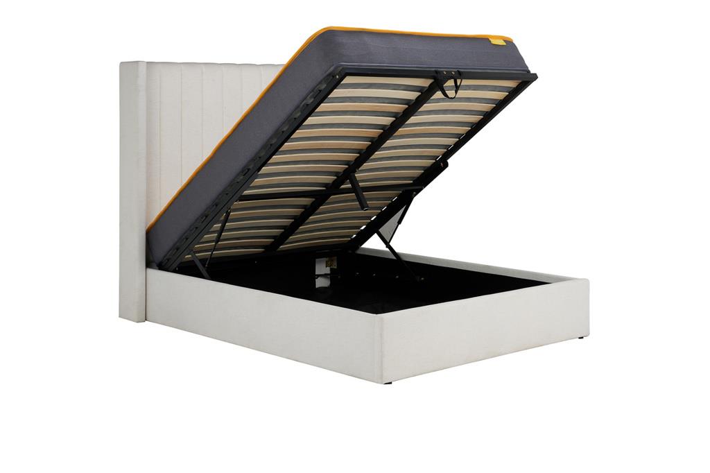 Maisey Double Ottoman Bed - Cream