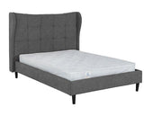 VERONA 4'6" BED - GREY FABRIC