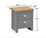 Lincoln 3 Piece Bedroom Set (3 Door Wardrobe, 2+2 Chest, 2 Drawer Bedside)