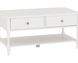 STRATFORD 2 DRAWER COFFEE TABLE - WHITE