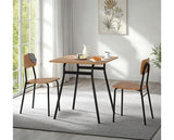WARREN 1+2 DINING SET - RUSSET OAK EFFECT/BLACK