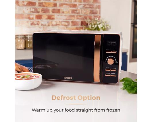 Tower 800W 20L Digital Microwave Rose Gold