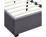 MADISON 5' BED - GREY VELVET FABRIC