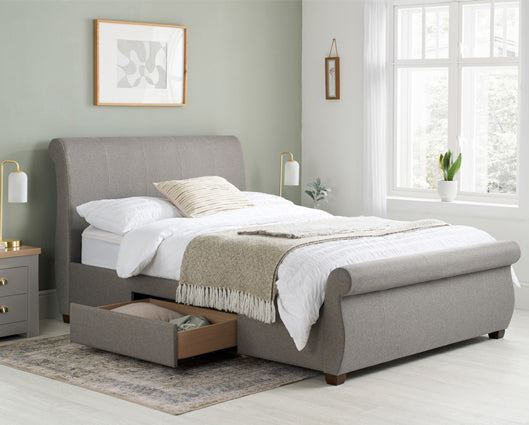 Lancaster Storage King Bed - Grey