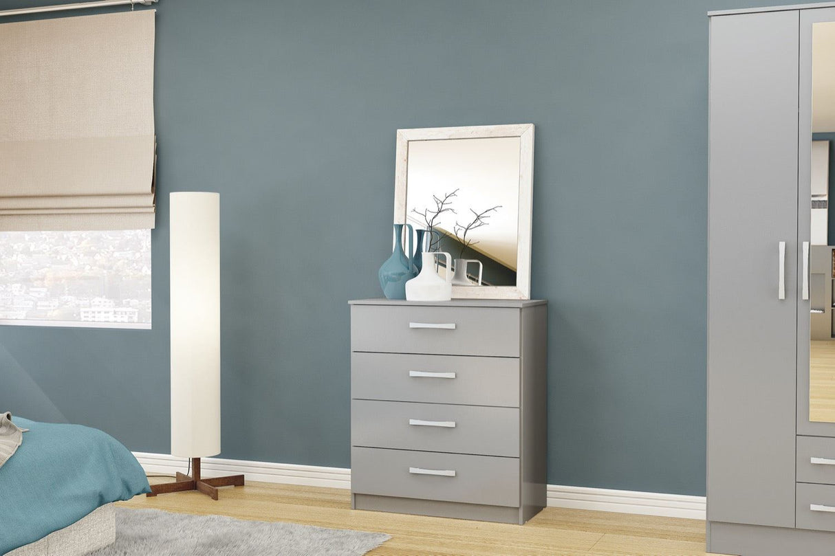 Larz 4 Drawer Chest - Grey