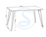 MARLOW & AVERY DINING SET (X4 CHAIRS) - BLACK MARBLE/SAPPHIRE BLUE VELVET