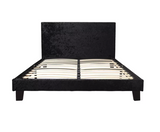 Berlin Single Bed - Black Crushed Velvet