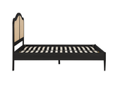 Leonie Rattan Double Bed - Black
