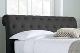 Charlton Side Lift Ottoman King Bed - Charcoal