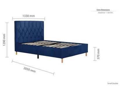 Loxley Double Bed - Blue