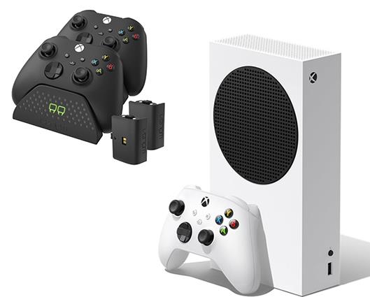 Xbox Series S 512GB Console with Twin Charging Dock with 2x Rechargeable Battery Packs