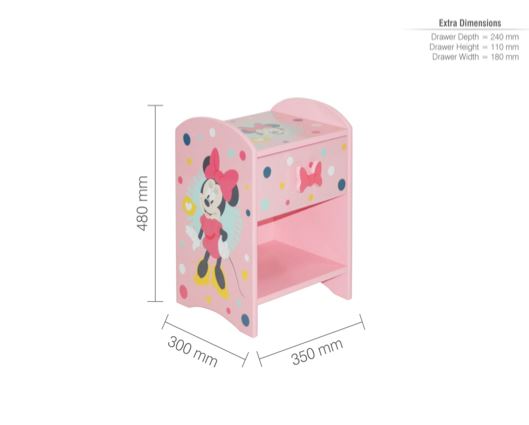 Minnie Mouse Bedside Table