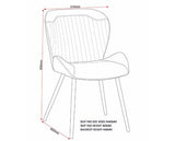QUEBEC DINING CHAIR (X4 PER BOX) - GREY FAUX LEATHER