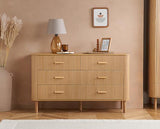 Axel 6 Drawer Fluted Chest - Oak