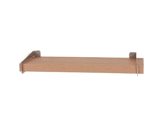 Keer 80cm chunky shelf with slide on brackets - oak effect