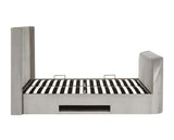 Clara Side Lift Ottoman TV Bed Light Grey - Super King