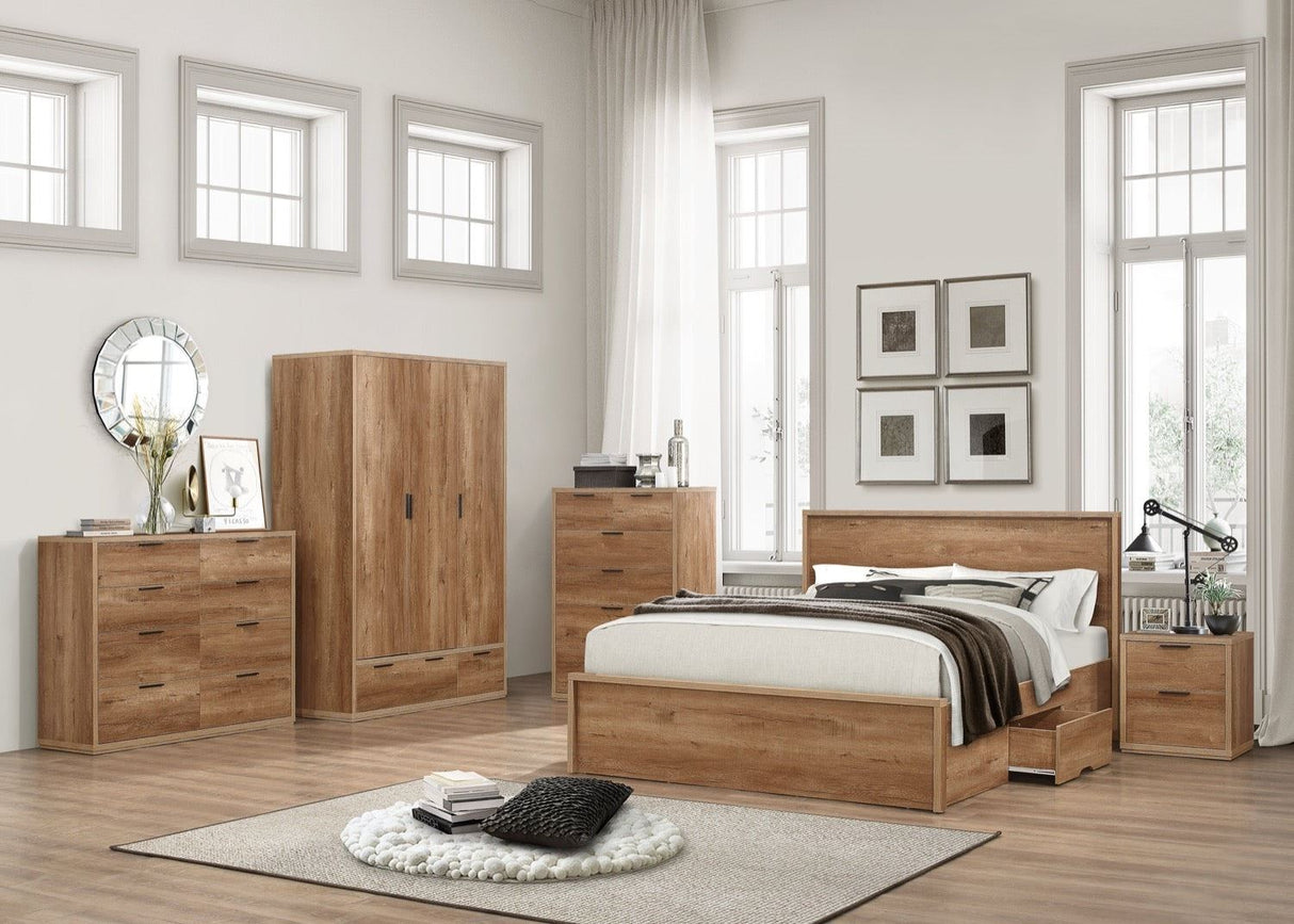 Sullivan 2 Drawer Bedside Table - Oak