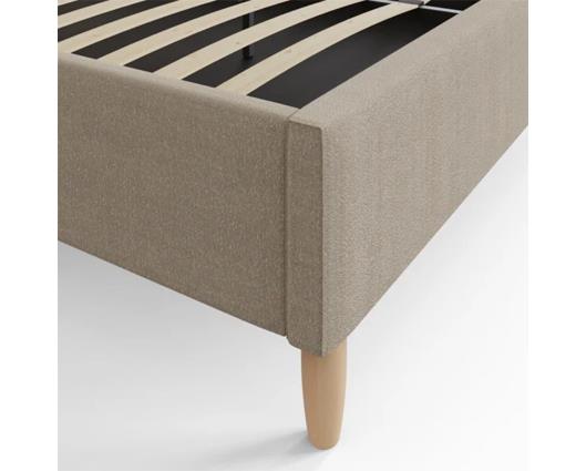 Florence Boucle Ottoman King Bed- Natural Stone