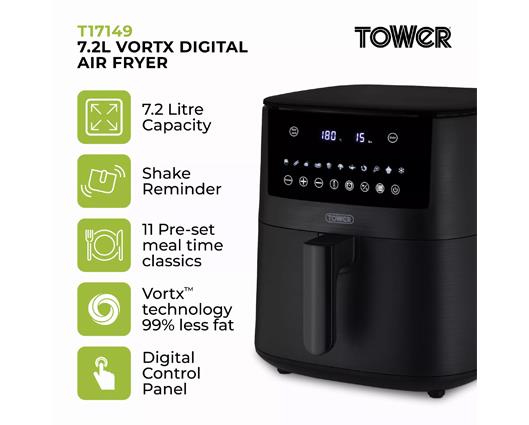 Vortx 7.2L Digital Air Fryer 1650W