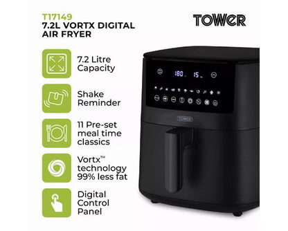 Vortx 7.2L Digital Air Fryer 1650W