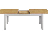 WINDSOR LARGE EXTENDING DINING TABLE - PEBBLE GREY/OAK