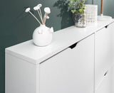 Slim 6 Drawer Shoe Cabinet-White