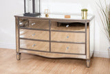 Esme 6 Drawer Wide - Mirrored