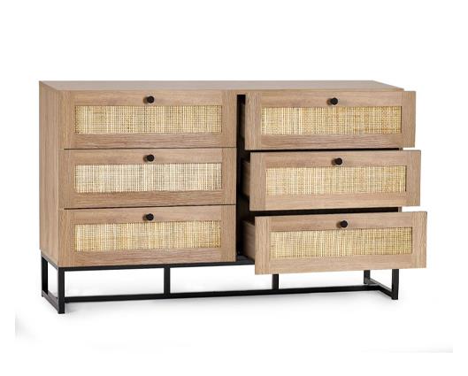 Petra 6 Drawer Chest- Oak