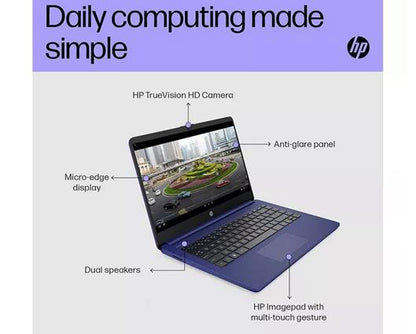 HP Stream 14s-dq0509sa 14" Laptop - Intel® Celeron®, 128 GB SSD, Blue